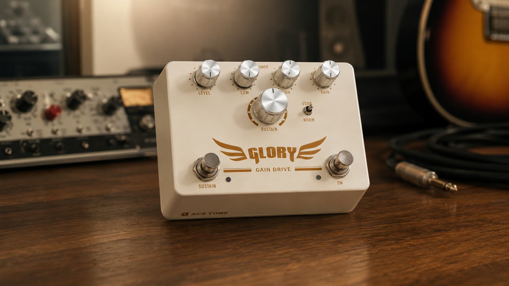 Glory on a recording-studio workbench