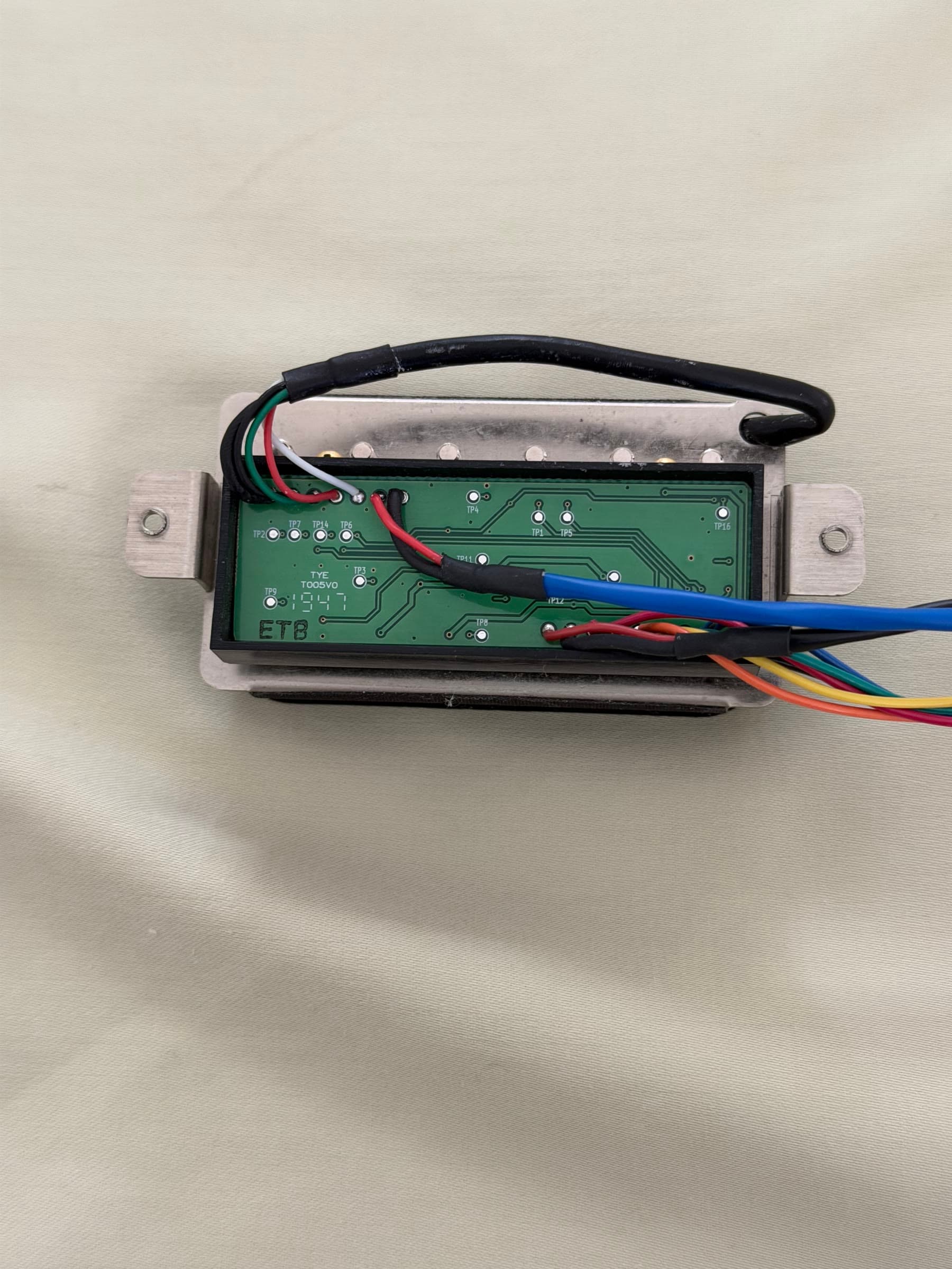 Rear view of the ActiveAce pickup and onboard circuit board