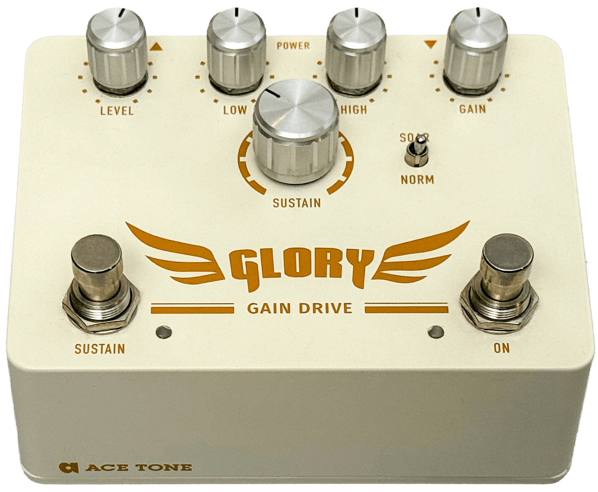 ACE TONE® Glory gain drive, isolated front three-quarter view